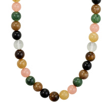 Load image into Gallery viewer, Pilgrim Unfold Semi-Precious Stones Tiger Eye Necklace - Multi-Colour &amp; Silver Plated
