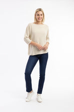 Load image into Gallery viewer, Orientique Boat Neck 3/4 Sleeve Cotton Sweater
