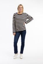 Load image into Gallery viewer, Orientique Striped Pullover Cotton Sweater
