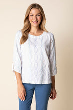 Load image into Gallery viewer, Button Back Pullover Embroidered Shirt
