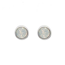 Load image into Gallery viewer, Rhodium Stud Earrings
