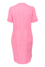 Load image into Gallery viewer, Part Two Aminase Morning Glory (Pink) Short Sleeve Dress - 100% Linen
