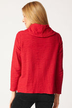 Load image into Gallery viewer, Habitat Ruby Cowl Neck Textured Top with Pockets
