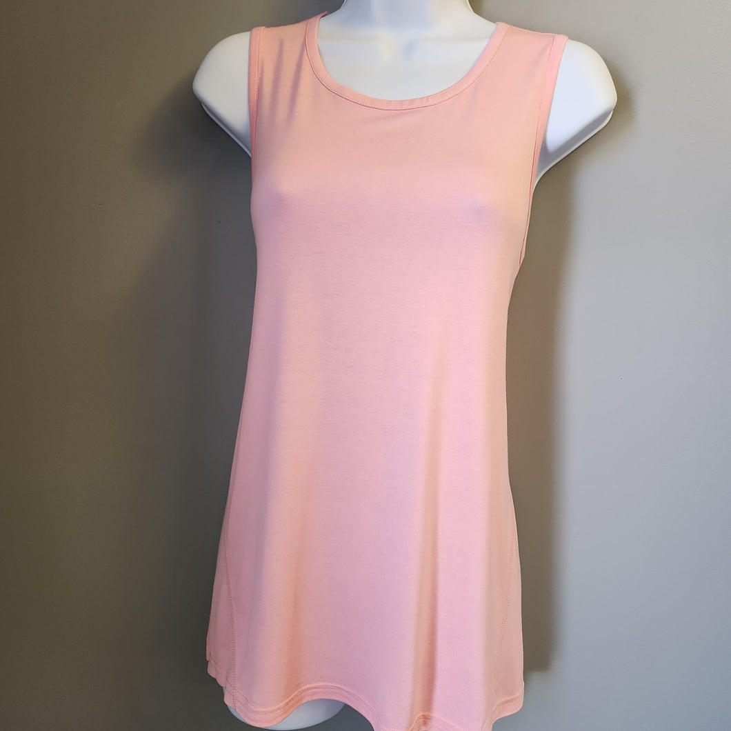 Orly Sleeveless Round Neck Tee in Black or Pink