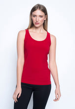 Load image into Gallery viewer, Picadilly Scoop Neck Tank Top in Scarlet or Fuchsia
