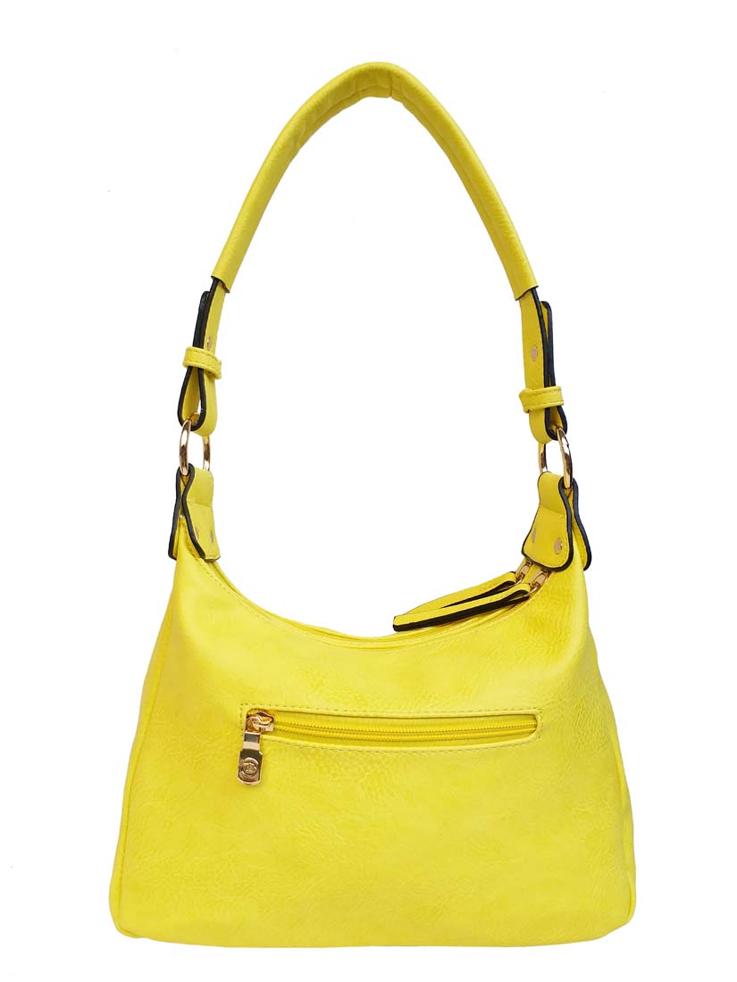 B.lush Lemon Hobo Bag with Front Zip