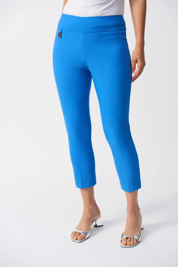 Joseph Ribkoff Pull On Crop Pant in Coastal Blue