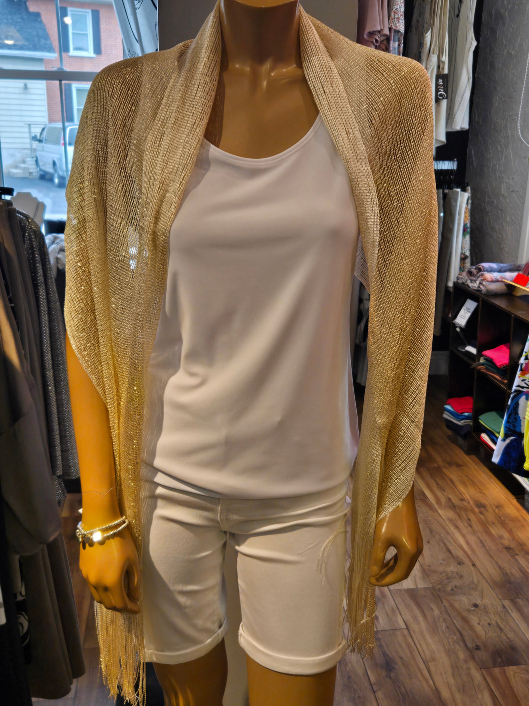 Sparkle Shawl/Wrap with Fringe in Various Colours