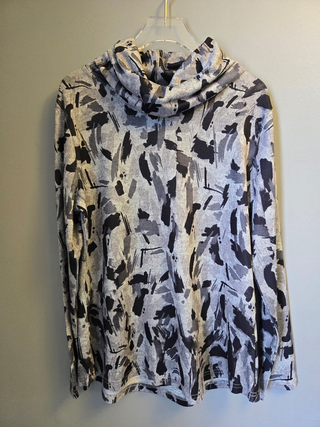 Variations Grey Multi Cowl Neck Top