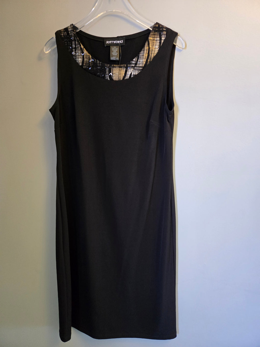 Soft Works Silver Round Neck Dress