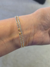 Load image into Gallery viewer, Merx Sofistica Gold Double Row Bangle Bracelet
