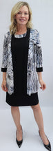 Load image into Gallery viewer, Soft Works Blue, Tan, White &amp; Grey Leaf Print Open Jacket
