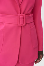 Load image into Gallery viewer, Joseph Ribkoff Dazzle Pink Stretchy Twill Blazer with Belt
