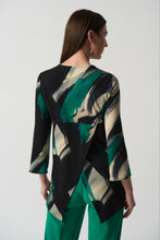 Load image into Gallery viewer, Joseph Ribkoff Black Multi Abstract Print Fit-and-Flare Tunic

