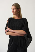 Load image into Gallery viewer, Joseph Ribkoff Black 3/4 Sleeves Layered Poncho Top
