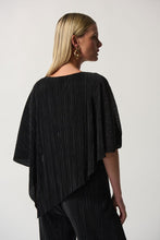 Load image into Gallery viewer, Joseph Ribkoff Black 3/4 Sleeves Layered Poncho Top
