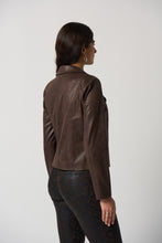 Load image into Gallery viewer, Joseph Ribkoff Mocha Suede Moto Jacket
