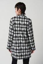 Load image into Gallery viewer, Joseph Ribkoff Off-White and Black Houndstooth Jacquard Knit Boxy Coat
