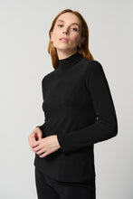 Load image into Gallery viewer, Joseph Ribkoff Black Silky Knit Long Sleeve Mock Neck Top
