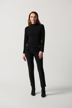 Load image into Gallery viewer, Joseph Ribkoff Black Silky Knit Long Sleeve Mock Neck Top
