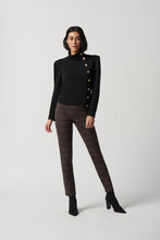 Load image into Gallery viewer, Joseph Ribkoff Brown Multi Heavy Knit Plaid Pull-On Pants
