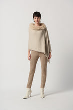 Load image into Gallery viewer, Joseph Ribkoff Latte Scuba Suede Leggings With Knee Cuts
