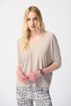 Load image into Gallery viewer, Joseph Ribkoff Dune Silky Knit Reversible Boxy Top

