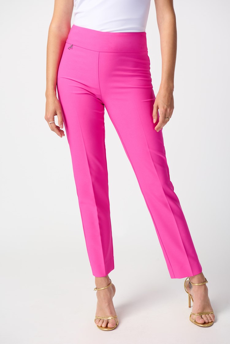 Joseph Ribkoff Ultra Pink Lux Twill Slim Fit Pull-On Pants