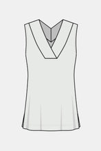 Load image into Gallery viewer, Joseph Ribkoff Silky Knit V-Neck Sleeveless Top in Black or Vanilla
