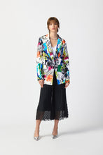 Load image into Gallery viewer, Joseph Ribkoff Vanilla Multi Abstract Prink Silky Knit Blazer
