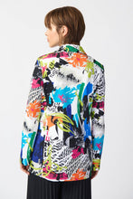 Load image into Gallery viewer, Joseph Ribkoff Vanilla Multi Abstract Prink Silky Knit Blazer
