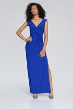 Load image into Gallery viewer, Joseph Ribkoff Royal Sapphire Silky Knit Gown With Shawl Collar

