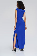Load image into Gallery viewer, Joseph Ribkoff Royal Sapphire Silky Knit Gown With Shawl Collar
