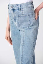 Load image into Gallery viewer, Joseph Ribkoff Blue Culotte Jeans with Embellished Front Seam
