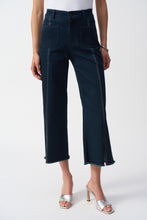 Load image into Gallery viewer, Joseph Ribkoff Blue Culotte Jeans with Embellished Front Seam
