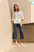 Load image into Gallery viewer, Joseph Ribkoff Blue Culotte Jeans with Embellished Front Seam
