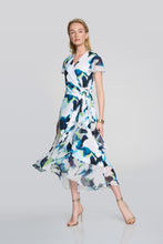 Load image into Gallery viewer, Joseph Ribkoff Vanilla Multi Silky Knit And Chiffon Floral Wrap Dress
