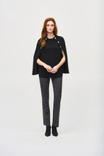 Load image into Gallery viewer, Joseph Ribkoff Black &amp; Grey Heavy Knit Houndstooth Print Pull On Pant
