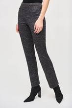 Load image into Gallery viewer, Joseph Ribkoff Black &amp; Grey Heavy Knit Houndstooth Print Pull On Pant
