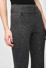 Load image into Gallery viewer, Joseph Ribkoff Black &amp; Grey Heavy Knit Houndstooth Print Pull On Pant
