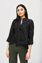 Load image into Gallery viewer, Joseph Ribkoff Black Woven Jacquard Swing Jacket
