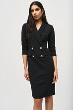 Load image into Gallery viewer, Joseph Ribkoff Black Scuba Crepe Blazer Dress
