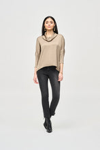 Load image into Gallery viewer, Joseph Ribkoff Java Satin Cowl Neck High-Low Top
