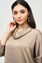 Load image into Gallery viewer, Joseph Ribkoff Java Satin Cowl Neck High-Low Top
