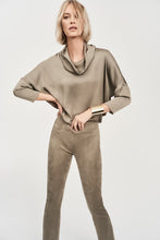 Load image into Gallery viewer, Joseph Ribkoff Java Satin Cowl Neck High-Low Top
