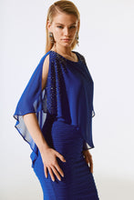 Load image into Gallery viewer, Joseph Ribkoff Royal Sapphire Novelty And Chiffon Layered Dress
