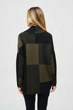 Load image into Gallery viewer, Joseph Ribkoff Iguana &amp; Black Colour Block Jacquard Knit Pullover Sweater
