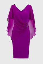 Load image into Gallery viewer, Joseph Ribkoff Empress Silky Knit and Chiffon Sheath Dress
