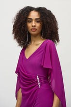 Load image into Gallery viewer, Joseph Ribkoff Empress Silky Knit and Chiffon Sheath Dress
