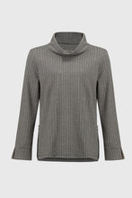 Load image into Gallery viewer, Joseph Ribkoff Black Multi Jacquard Sweater Houndstooth Boxy Top
